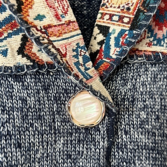 Sioni Blue Denim Western Cardigan Women’s size XL - Picture 4 of 12